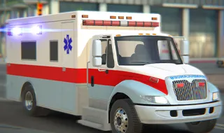 City Ambulance Car Driving