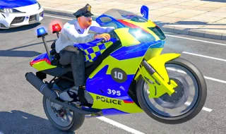 Police Bike Stunt Race Game