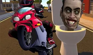 Skibidi Toilet Moto Bike Racing